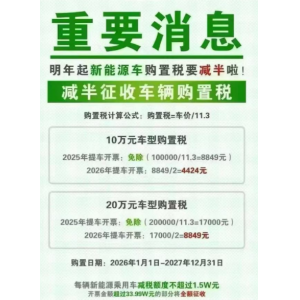 新能源购置税减半落地首周 车企补贴对冲成本 市场观望情绪渐缓