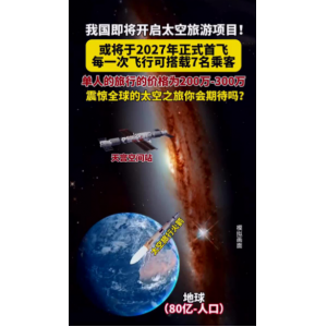 中国商业太空旅游迈入实操阶段 20余席首飞船票锁定 2028年亚轨道首飞